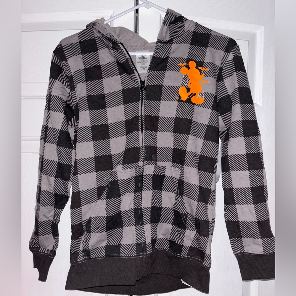 Disney Parks Plaid Halloween Zip Up Jacket